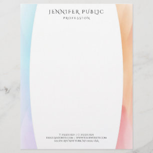 Modern Colourful Simple Design Template Trendy Custom Letterhead