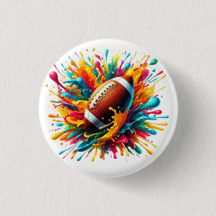 Modern Colourful Splash Game Ball Sports 3 Cm Round Badge