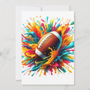 Modern Colourful Splash Game Ball Sports Holiday Card