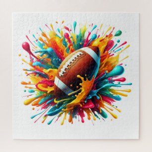 Modern Colourful Splash Game Ball Sports Jigsaw Puzzle