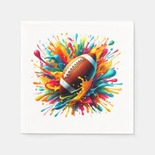 Modern Colourful Splash Game Ball Sports Napkin