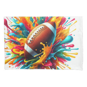 Modern Colourful Splash Game Ball Sports Pillowcase