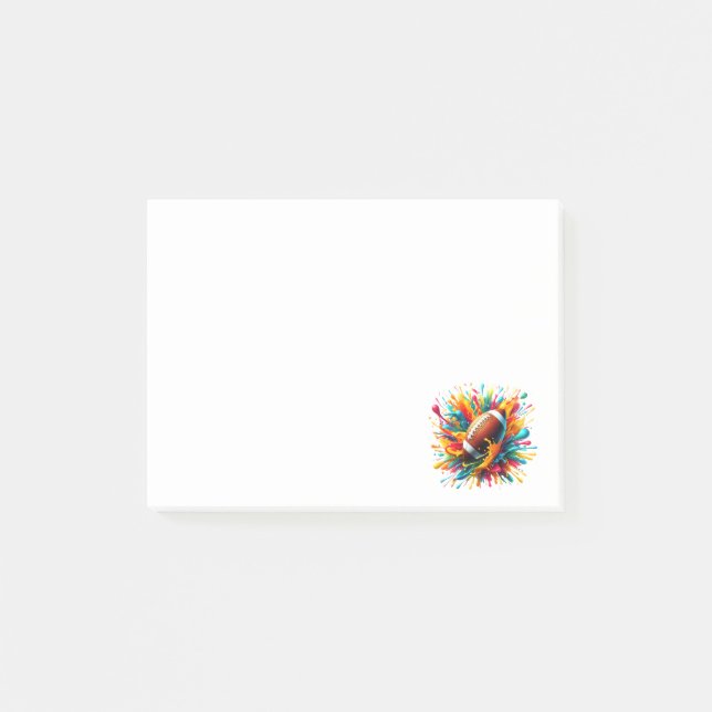 Modern Colourful Splash Game Ball Sports Post-it Notes (Front)