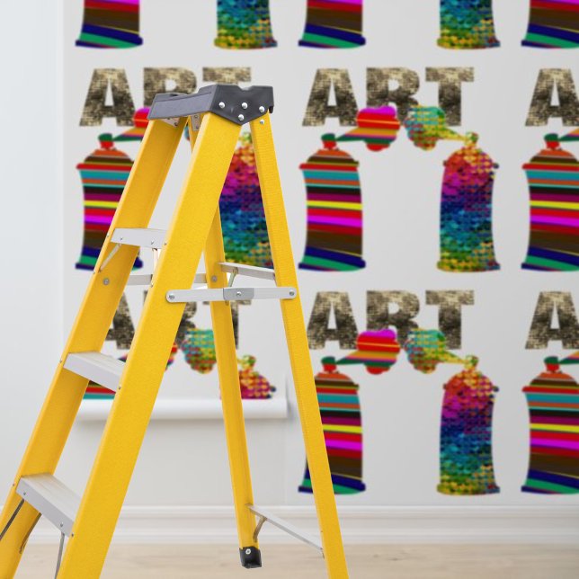 Modern Colourful Spray Cans Art Graphic Peel Stick Wallpaper (Modern Colorful Spray Cans Art Graphic Peel Stick Wallpaper)