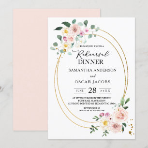 Modern Colourful Spring Watercolor Flowers Invitation