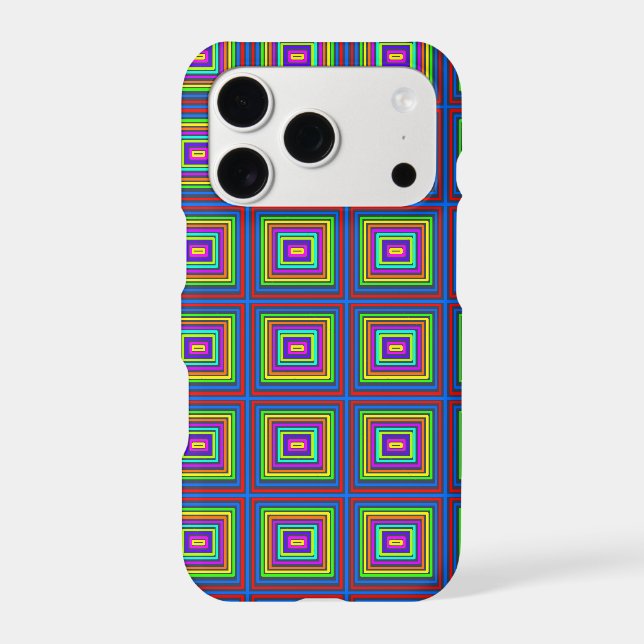 Modern colourful square geometric pattern graphic  (Back)