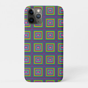 Modern colourful square geometric pattern graphic  iPhone 11 pro case