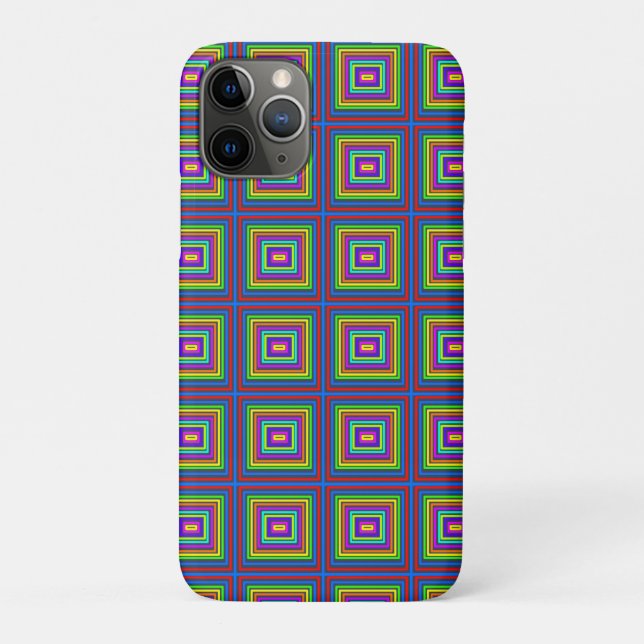 Modern colourful square geometric pattern graphic  Case-Mate iPhone case (Back)