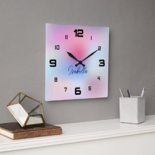 Modern Colourful Square Wall Clock