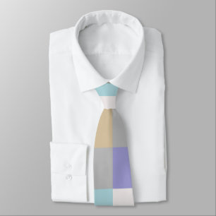Modern Colourful Squares Chequered Pattern Tie