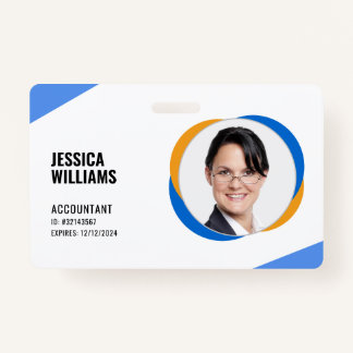 Modern Colourful Staff Employee ID Badge