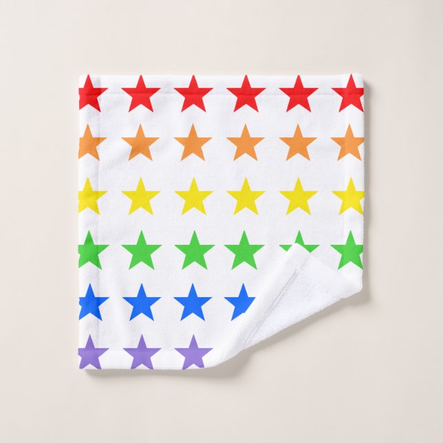 Modern Colourful Starry Pattern Bath Towel Set (Wash Cloth)
