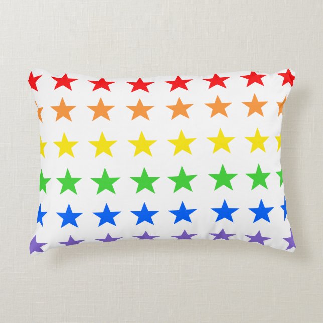 Modern Colourful Starry Pattern Decorative Cushion (Front)