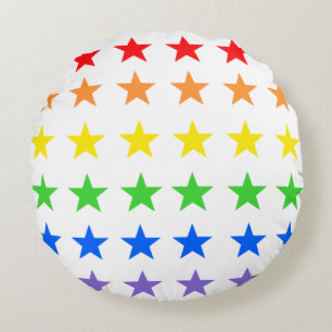 Modern Colourful Starry Pattern Round Cushion