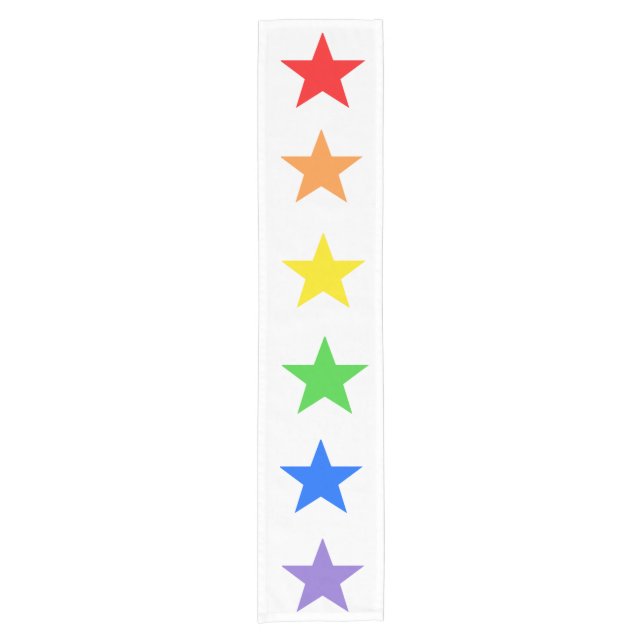 Modern Colourful Starry Pattern Short Table Runner (Front)