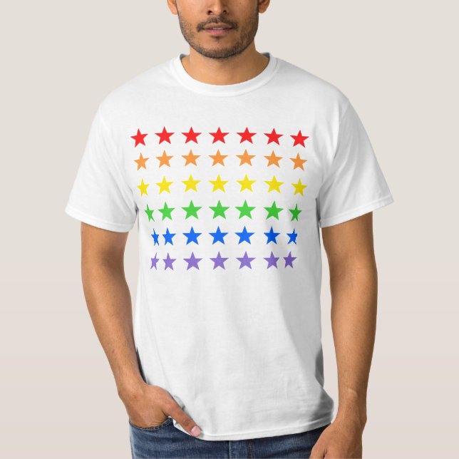 Modern Colourful Starry Pattern T-Shirt (Front)