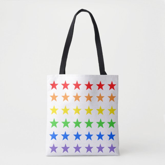 Modern Colourful Starry Pattern Tote Bag (Front)