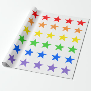 Modern Colourful Starry Pattern Wrapping Paper