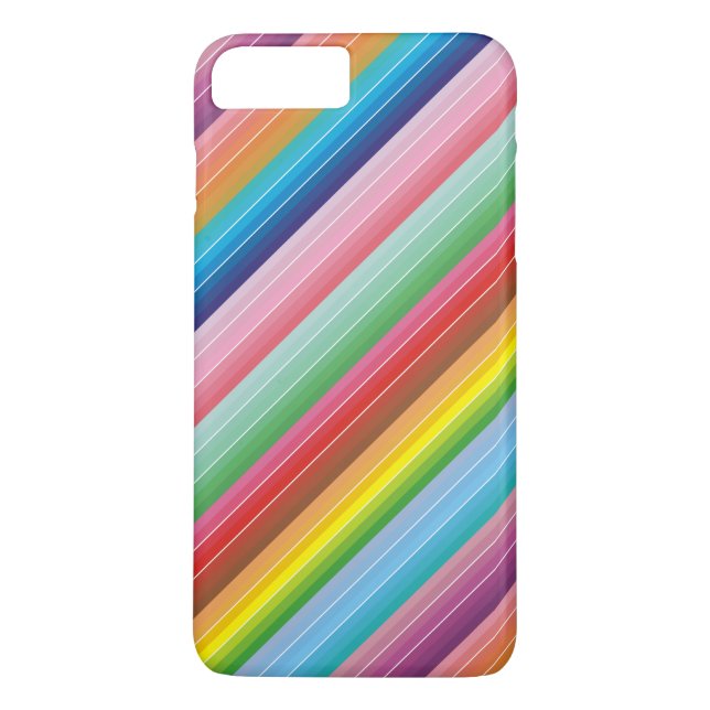 Modern colourful striped pattern custom Case-Mate iPhone case (Back)