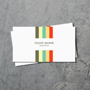 Modern Colourful Stripes Business Card