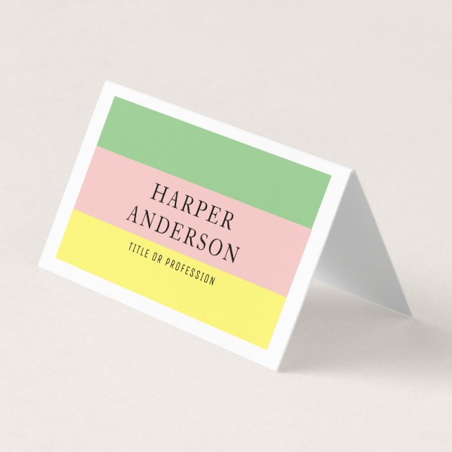Modern Colourful Stripes Professional Business Card (Front)