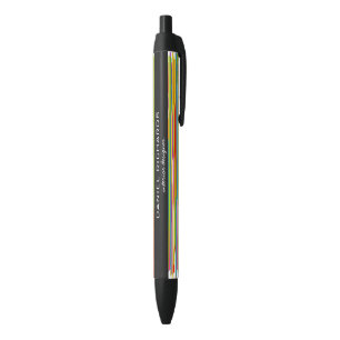 Modern Colourful Stripes Vibrant Interior Designer Black Ink Pen