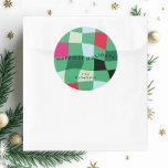 Modern Colourful Tartan Plaid Christmas Classic Round Sticker<br><div class="desc">***this design is part of a christmas holiday collection*** _______________________ this design template is fully editable and customisable by you the customer - click personalise further button if you want to move, add, delete or make major changes to the design _______________________ *if you have any DESIGN questions or need more...</div>