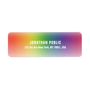 Modern Colourful Template Elegant Return Address