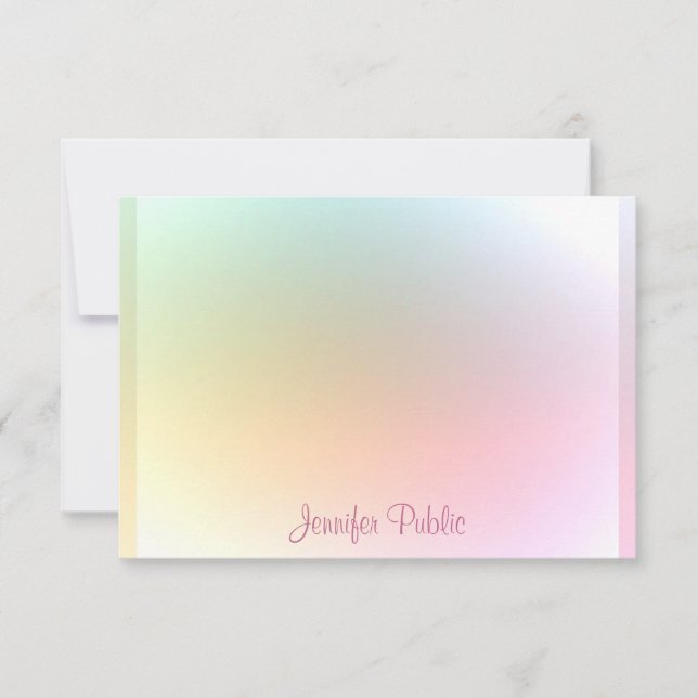 Modern Colourful Template Handwriting Script Text (Front)