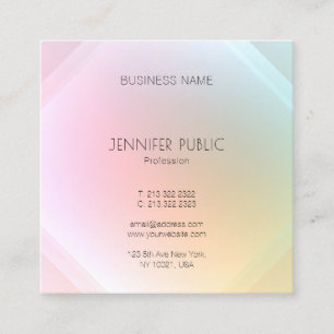 Modern Colourful Trendy Elegant Design Template Square Business Card