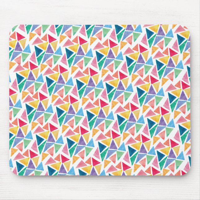 Modern Colourful Triangle Mouse Mat (Front)