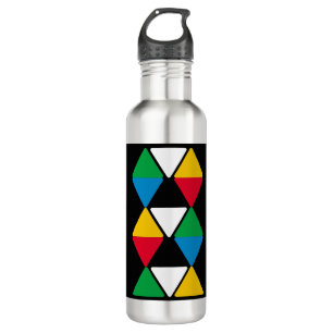 Modern Colourful Triangles Personalised 710 Ml Water Bottle