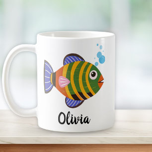 Modern Colourful Tropical Fish  Coffee Mug