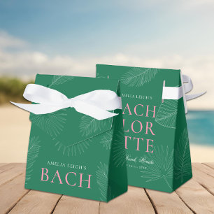 Modern Colourful Tropical Palm Leaves Bachelorett Favour Box