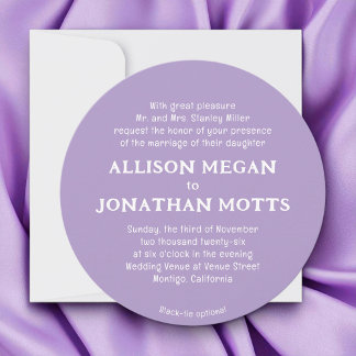 Modern Colourful Unique Simple Wedding Invitation