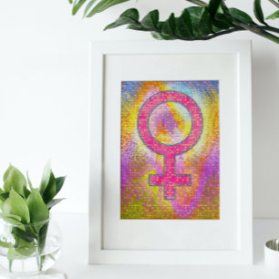Modern Colourful Venus Symbol Poster