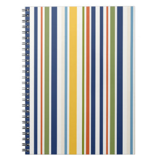 Modern Colourful Vertical Stripe Pattern Notebook