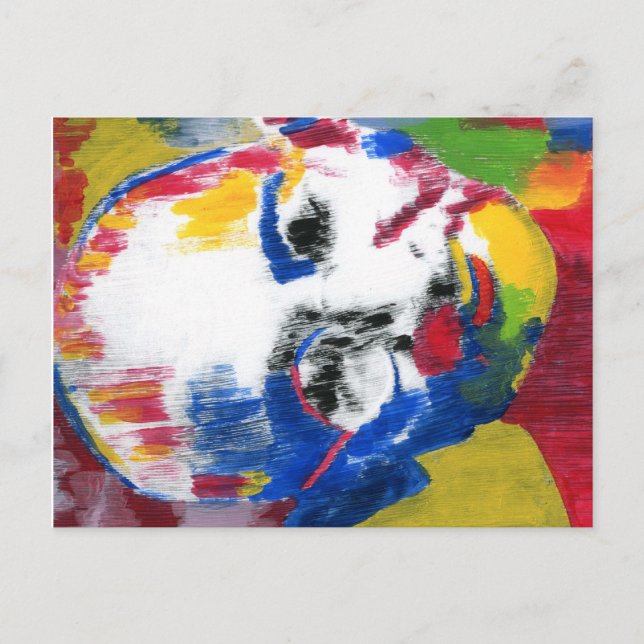 Modern Colourful Watercolor Mahatma Gandhi postcar Postcard (Front)