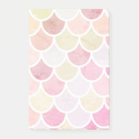 Modern Colourful Watercolor Mermaid Scales Pattern