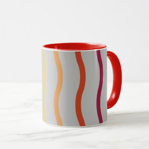 Modern Colourful Wave Pattern Mug