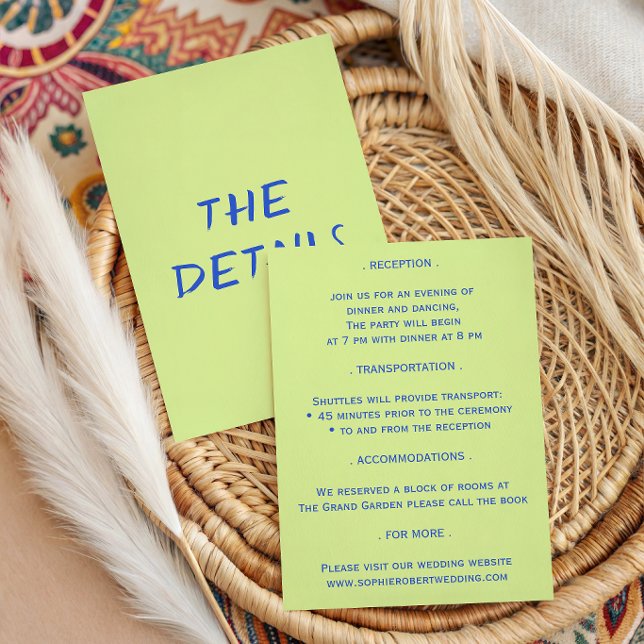 Modern Colourful Wedding Details Enclosure Card (Creator Uploaded)