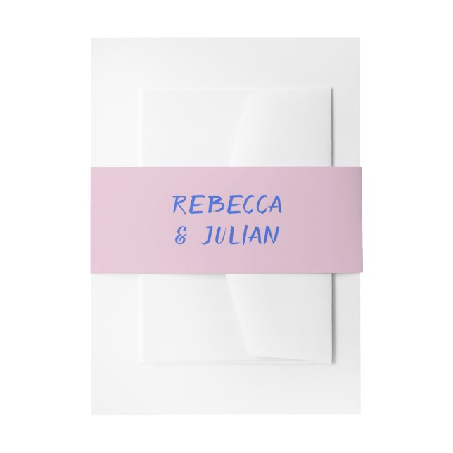 Modern Colourful Wedding Invitation Belly Band (Front Example)