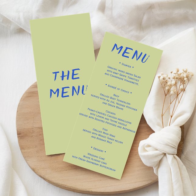 Modern Colourful Wedding Menu (Creator Uploaded)