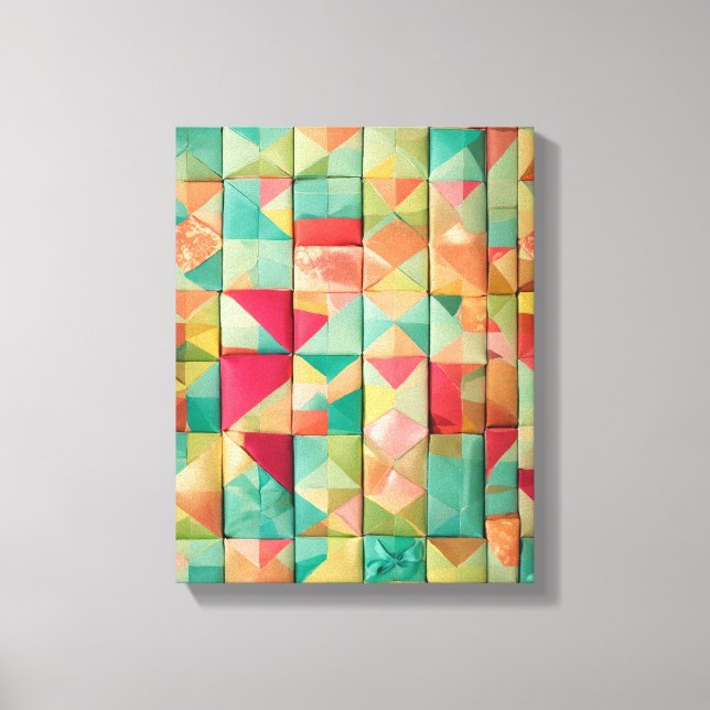 Modern Colourful Wrapped Art Canvas Print (Front)