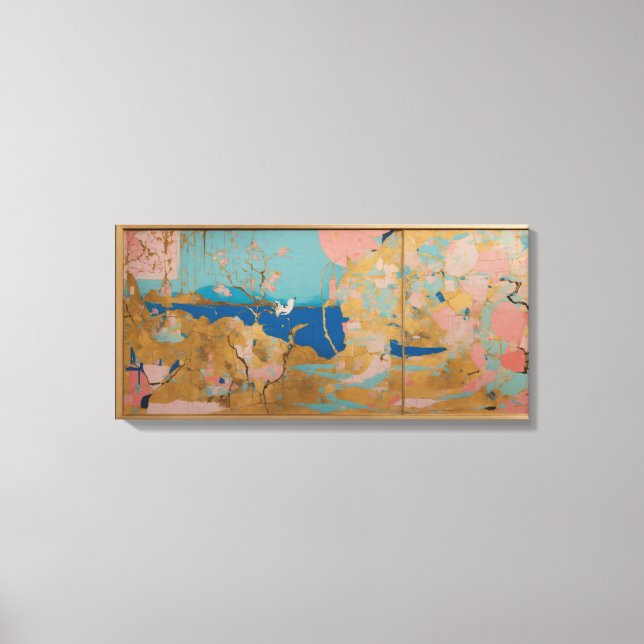 Modern Colourful Wrapped Art Canvas Print (Front)