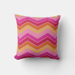 Modern Colourful Zigzag Chevron Pattern Girly  Cushion