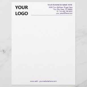 Modern Colours Business Office Letterhead with Log