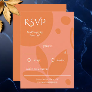 Modern Colours Collage  RSVP Card