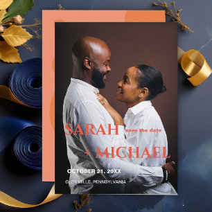 Modern Colours Collage Save The Date