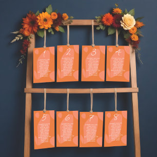 Modern Colours Collage  Table Number